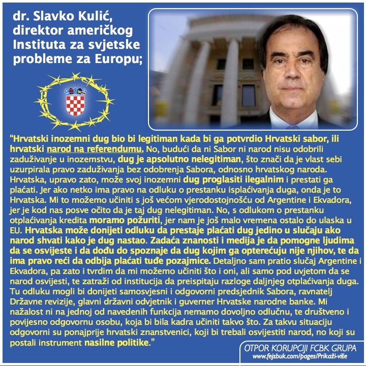 Hrvatska bi trebala odbaciti svoj inozemni dug?