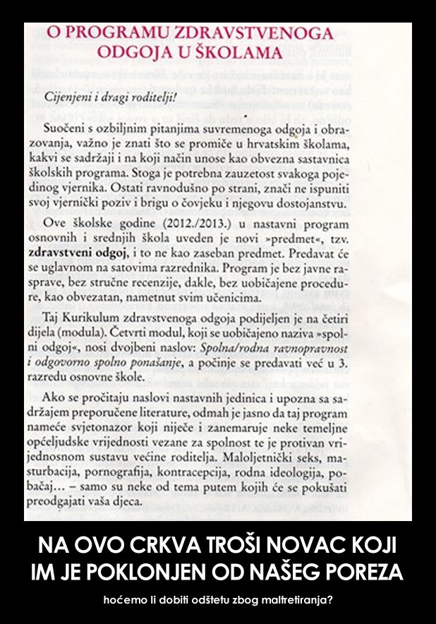 Svi smo mi katolici - laži servirane parama građana