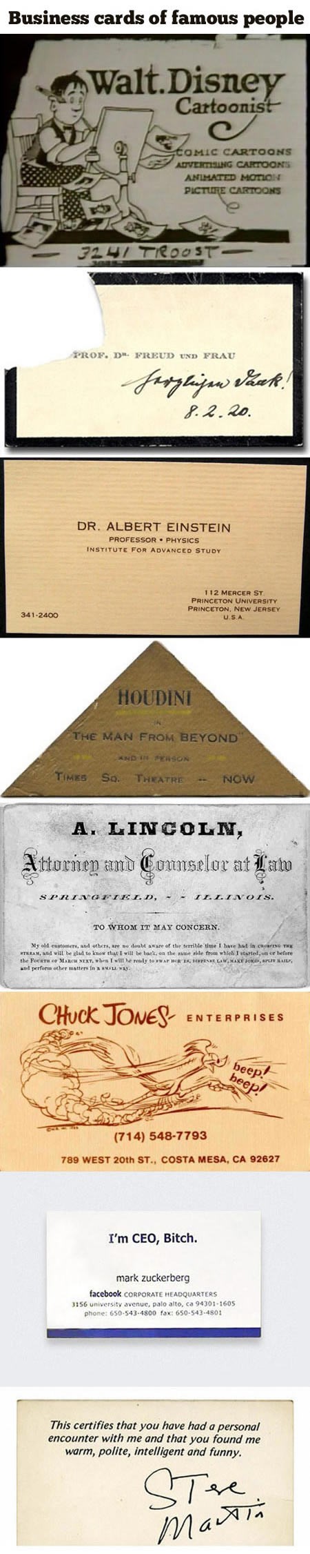 Vizitke slavnih - Zuckerberg pravi preserator