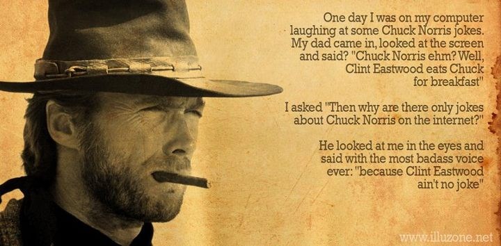 Kakav Čak, Clint je bog