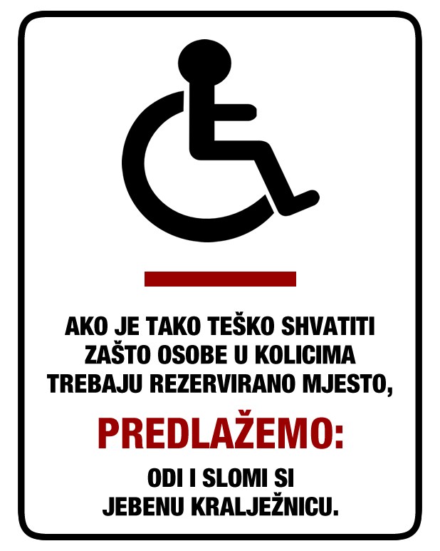 Retardiran je opis debila, a ne nepokretnih ljudi