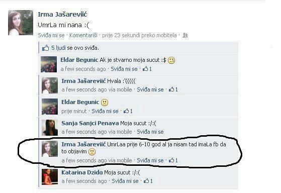 Umrla baba prije 10 godina, al nije bilo Fejsa da se objavi