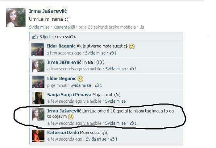 Umrla baba prije 10 godina, al nije bilo Fejsa da se objavi
