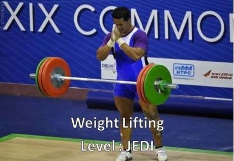 Nova olimpijska disciplina - Jedi Force Lifting