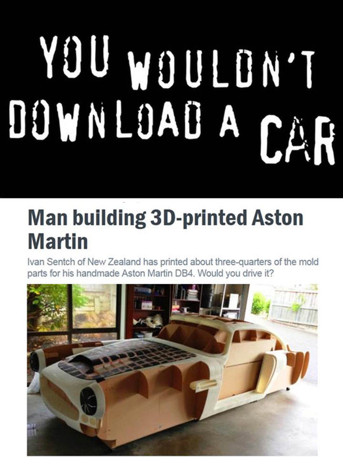 Tip downloadao Aston Martina i printa ga 3D printerom
