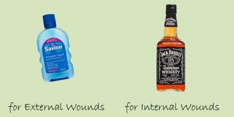 Za unutrašnje povrede - viski