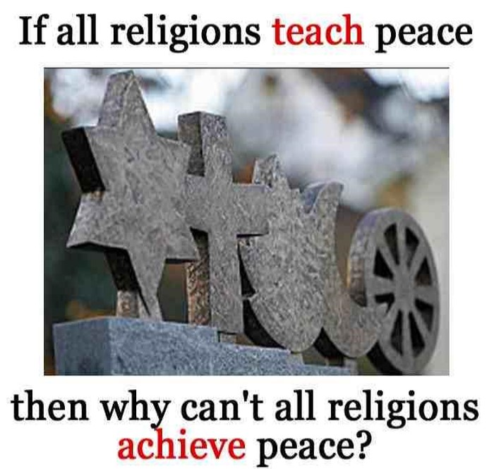 Sve religije promoviraju mir - zašto nema mira?