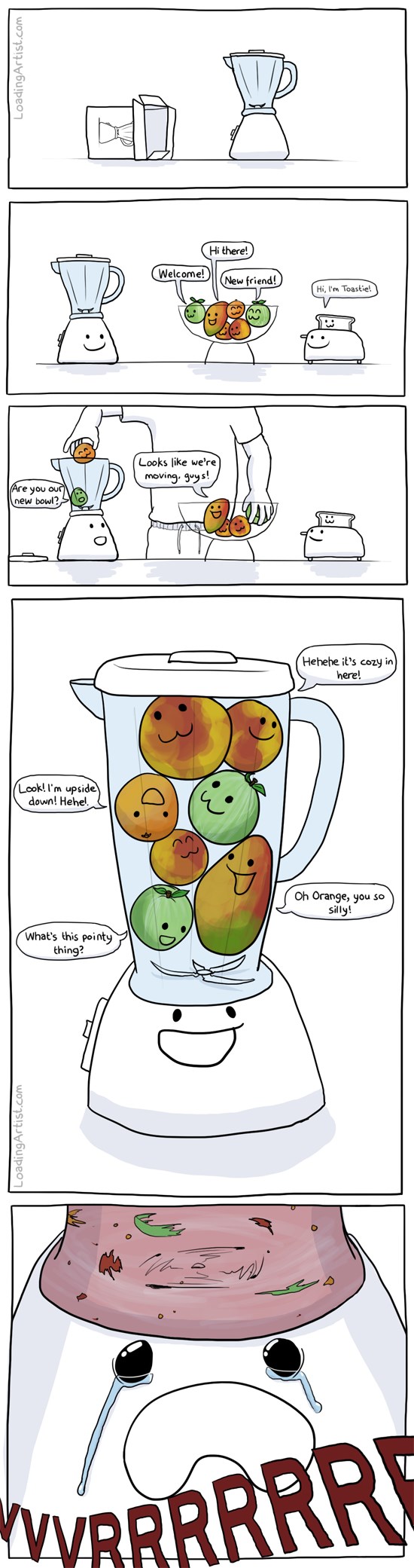 Ubojiti mikser ne uživa u svom poslu:(