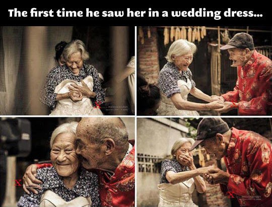 Djedica svoju dragu prvi put vidio u vjenčanici