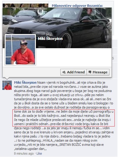 Prosječni Hrvat - u školi će nam djecu učit pornografiju!