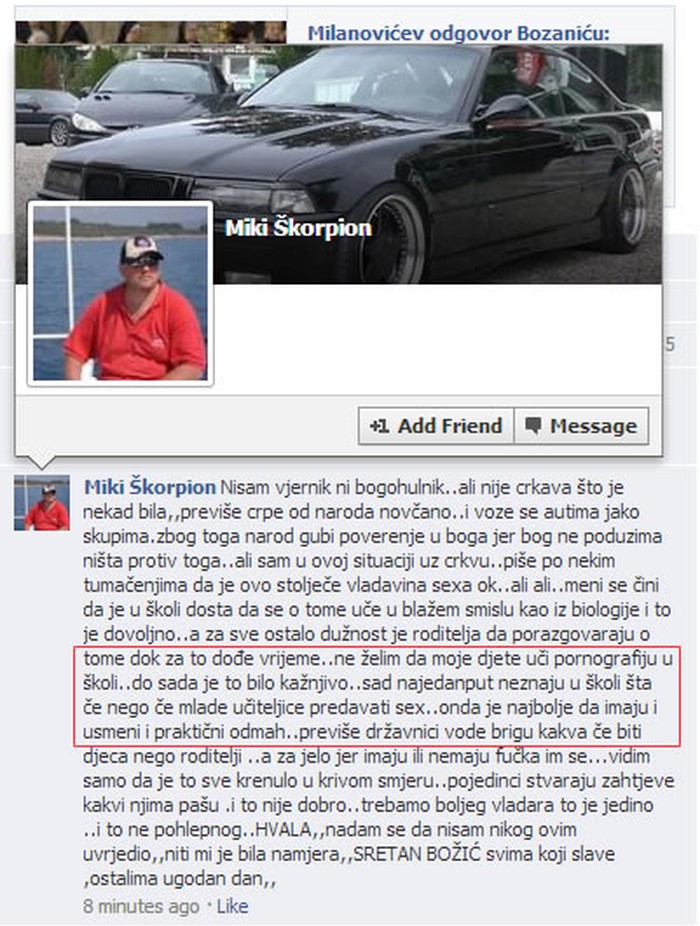 Prosječni Hrvat - u školi će nam djecu učit pornografiju!