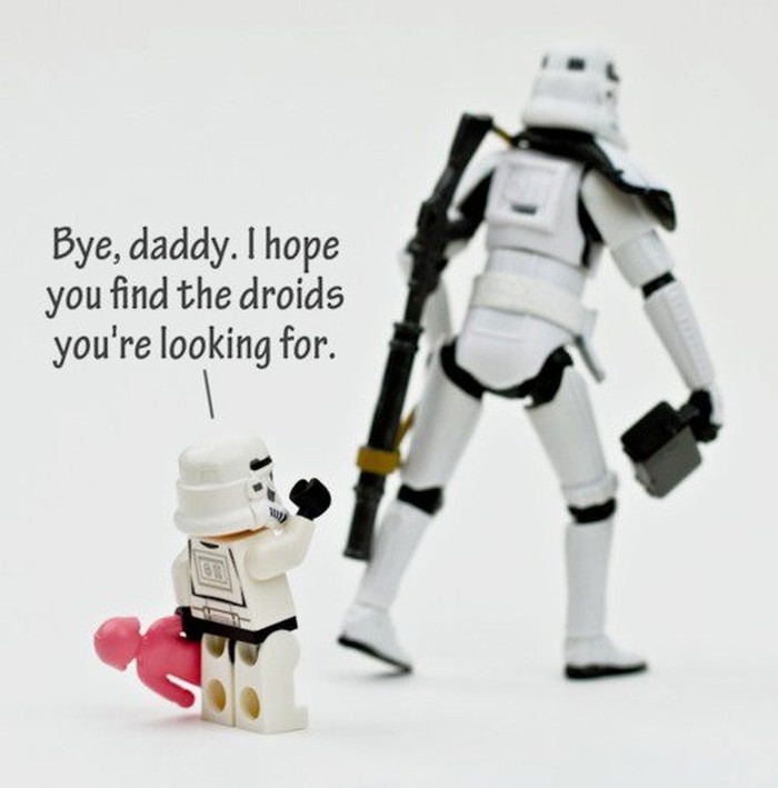 Awwww, i mali Stormtrooperi vole tatice