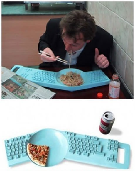 Konačno lakše žderanje pred kompom - tastatura tanjur