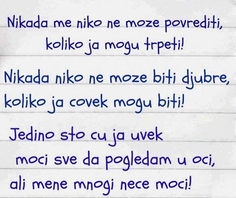 Možeš ljudima pogledati u oči?