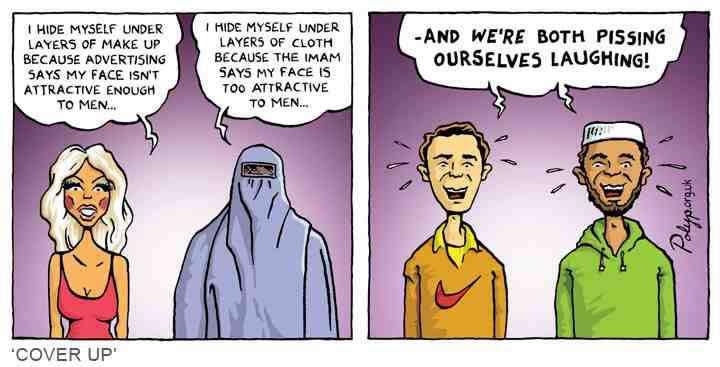 Jedne pod burkom, druge pod šminkom