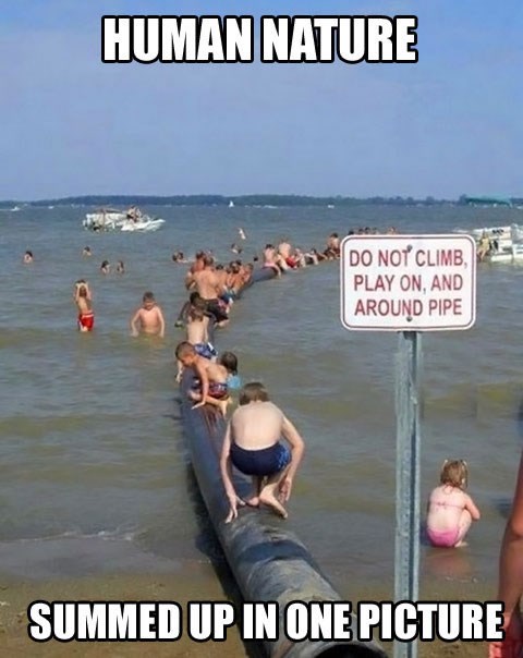 Ljudi uvijek vole raditi suprotno od pameti