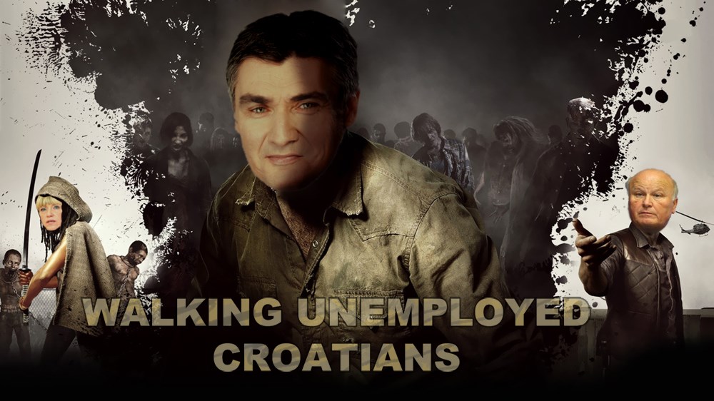 Walking unemployed Croatians