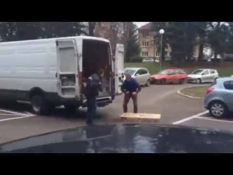Angry Customer Attacks Delivery Man Over Missing Package Angry Man Fighting Courier