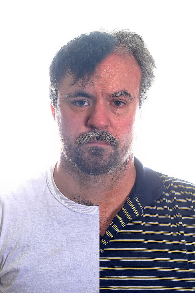 Tata i sin na istoj slici