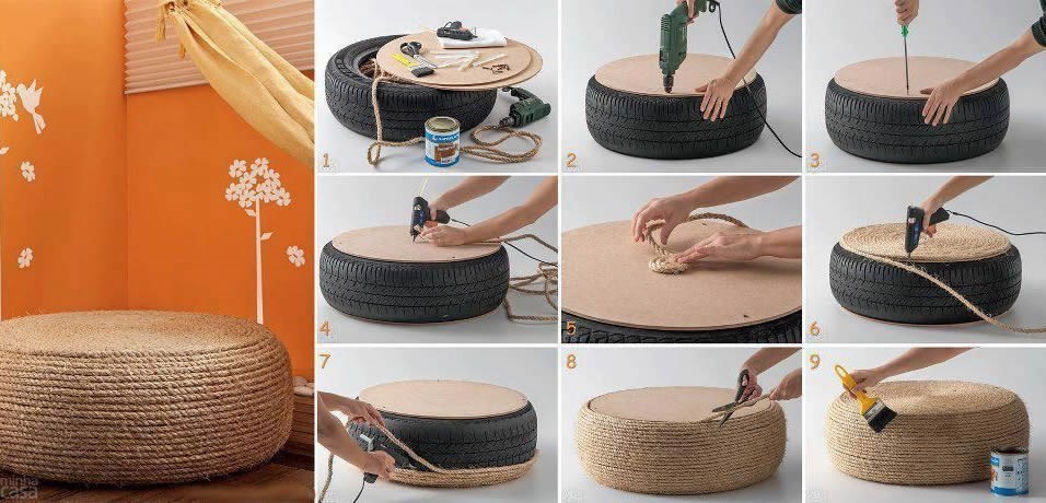 Recikliraj stare gume i napravi namještaj za sitne pare