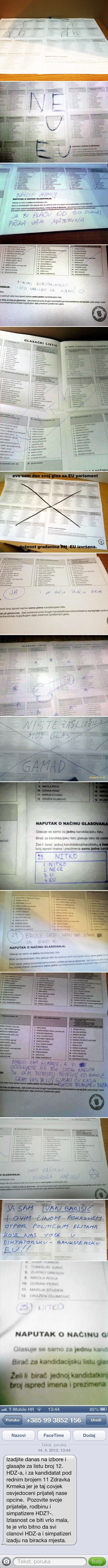 Izborni listići za EU parlament