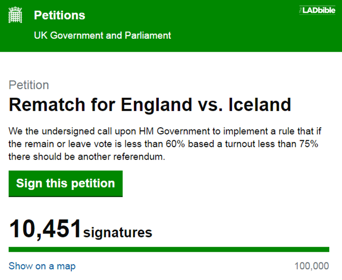 Peticija za ponavljanje tekme Engleska - Island?