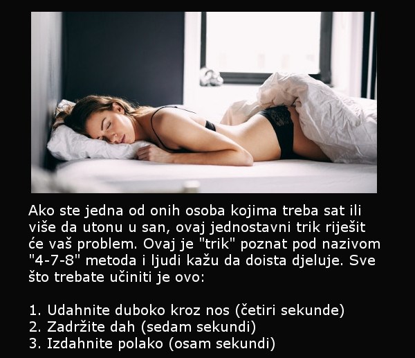 Jednostavna metoda pomoću koje ćete zaspati za manje od minute