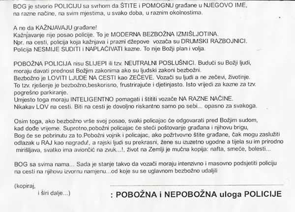 Pobožna i nepobožna uloga policije: Love nas kao zečeve?