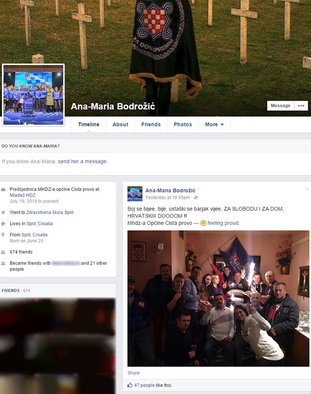 Mladež HDZ-a slavila ustaškim dernekom