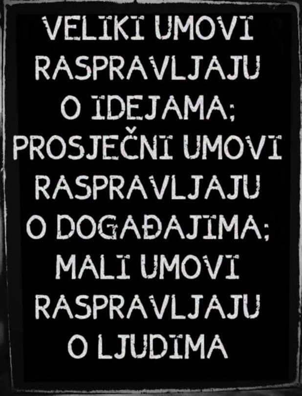 Tračanje je samo za male umove