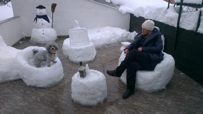 Ovaj je snješko dobio cijeli dnevni boravak