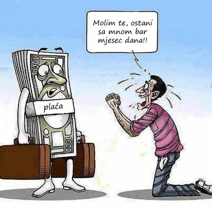 Što Hrvat kaže plaći svakog mjeseca?