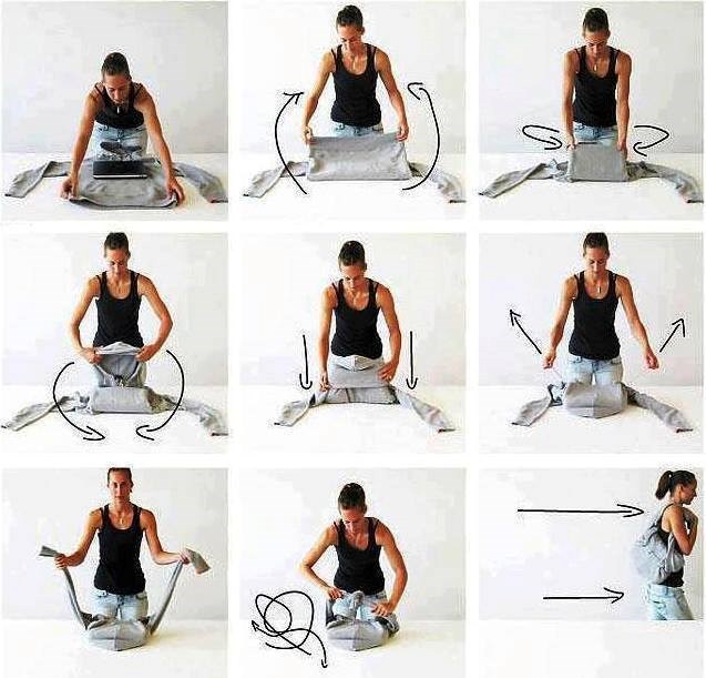 Od majice napravi torbu za laptop u 6 poteza