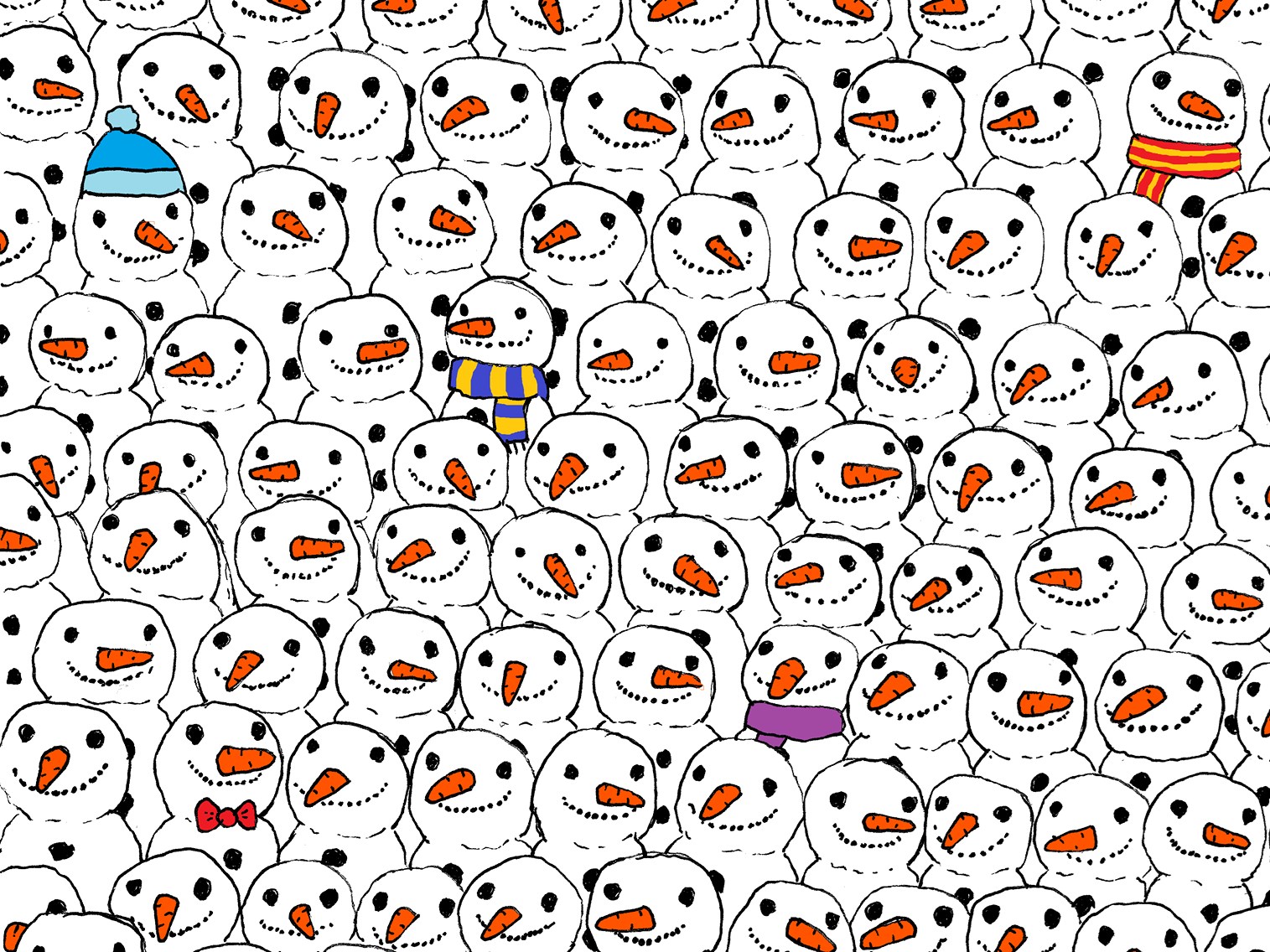 PRONAĐI SNJEGOVIĆA: Ako u manje od 3 sekunde pronađete snjegovića, vi ste genije da poludiš!