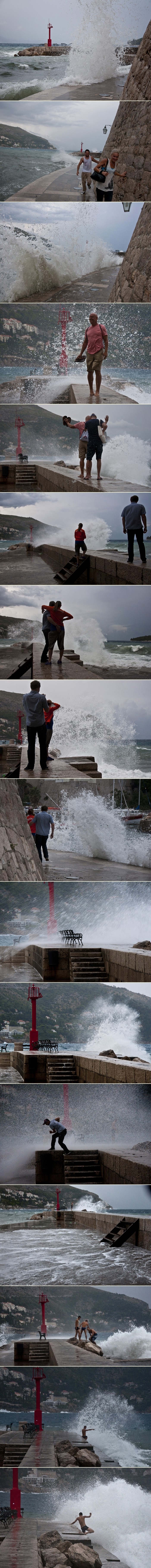 Puhnulo jugo, olujni valovi oplahuju Dubrovnik