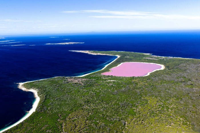 Ružičasto jezero Hillier u Australiji