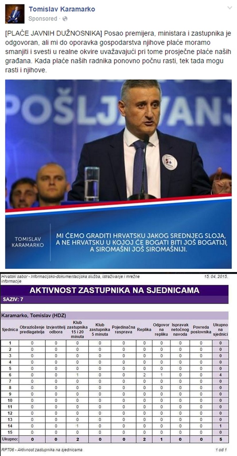 Rođeni vođa Karamarko održao moćan govor o plaćama zastupnika, podupro ga vlastitim primjerom