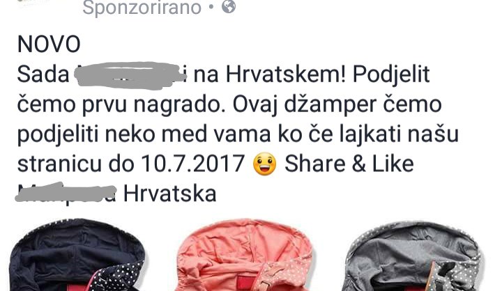 Slovenska tvrtka je pokušala napisati objavu na hrvatskom, no to je ispalo katastofalno loše