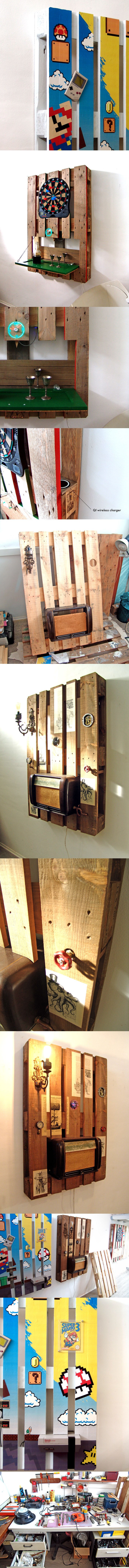 Ovaj čovjek pretvara stare palete u multifunkcionalne zidne ukrase koje ćete poželjeti u svom domu!