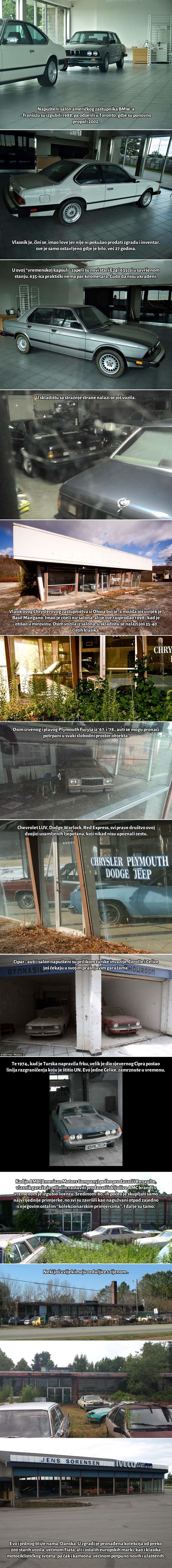 GALERIJA: Tužne fotke napuštenih auto-salona, koji još čuvaju usamljene ljepotane iz prošlosti