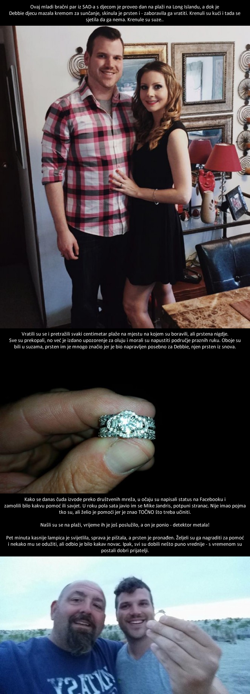 Facebook status na nevjerojatan način ženi pomogao pronaći izgubljeni vjenčani prsten!