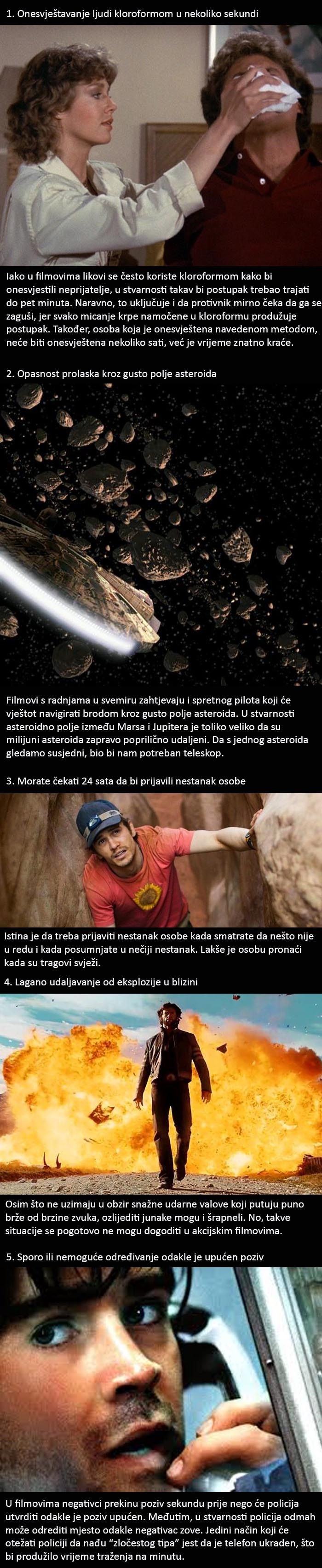 Razbijanje filmskih mitova: Pet situacija mogućih u filmovima, ali ne i u stvarnosti