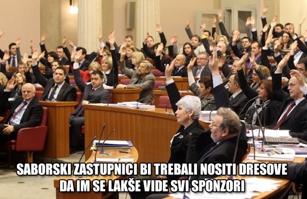 Ne možeš u Sabor bez sponzora?