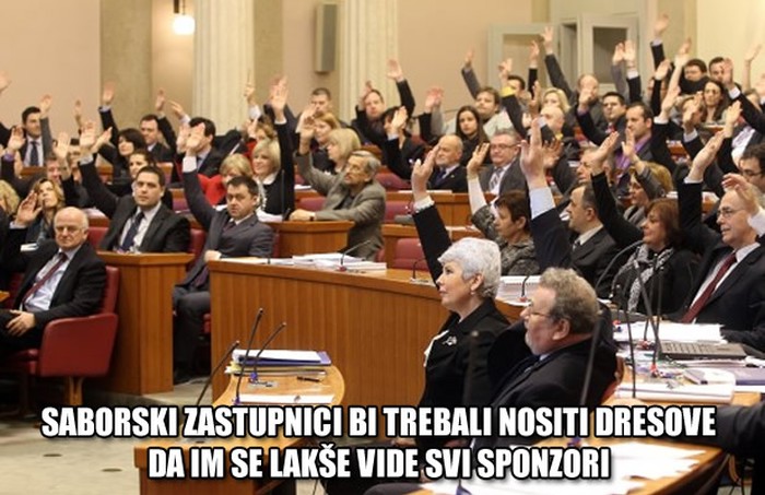 Ne možeš u Sabor bez sponzora?