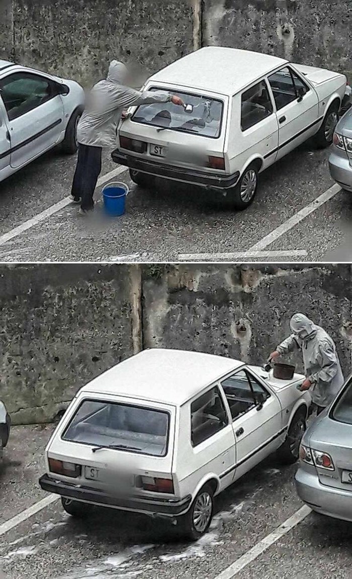 Kamera je snimila Dalmatinca koji je auto prao na poseban način