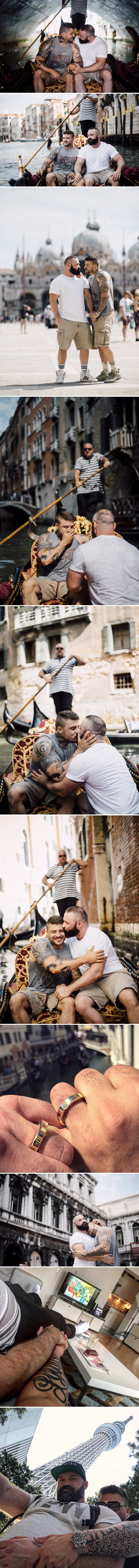 Partner je zaprosio bivšeg olimpijca u Veneciji, a romantične slike su izazvale brojne reakcije