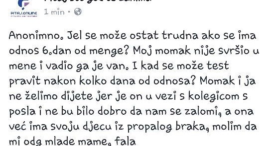 Ova žena ima puno veći problem od neželjene trudnoće, pogledajte što je napisala za svog dečka!