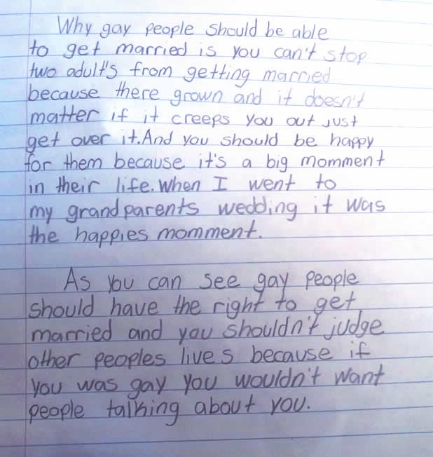 Dijete objasnilo zašto je gej brak OK