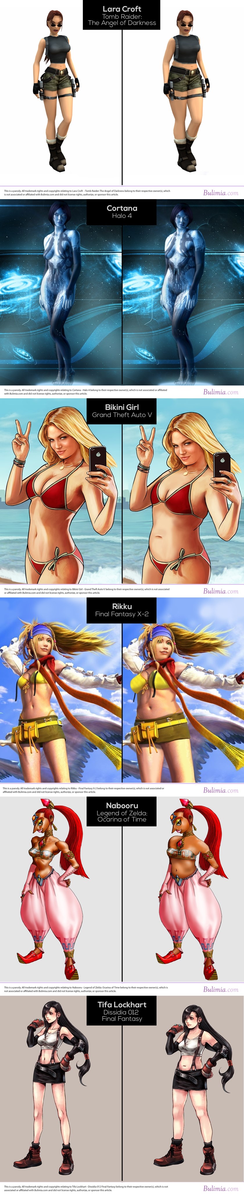 GALERIJA: Kad bi seksi junakinje iz igrica imale proporcije prosječne Amerikanke