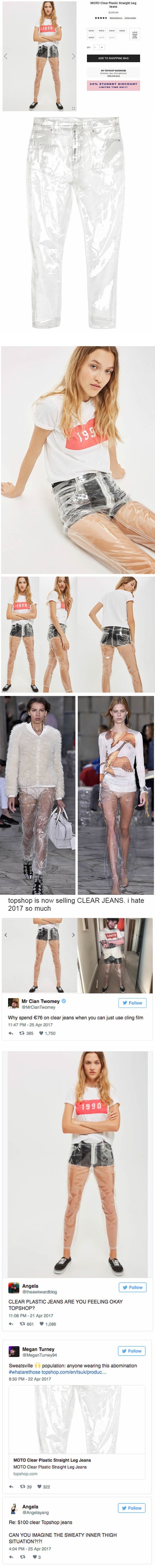 Top Shop je u proljetnoj kolekciji izbacio potpuno prozirne hlače koje koštaju 100 dolara